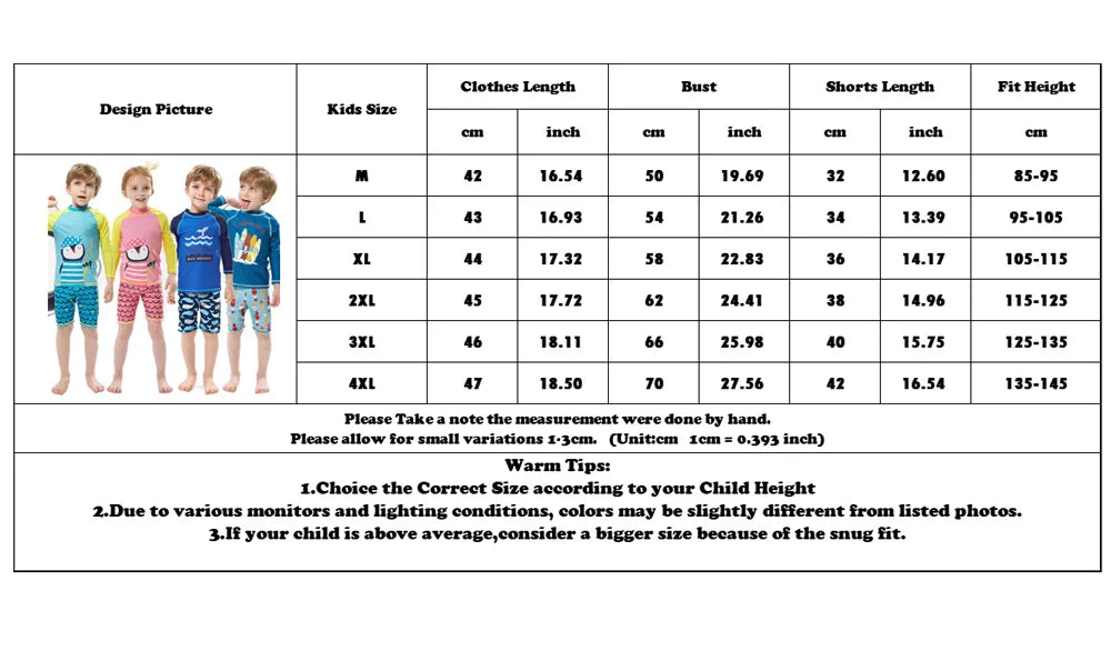 2025 New Boy Girl Swimwear Swim Suits Sun Protective Long Sleeve Children Swimsuits Children's Bathing Suit Kids Swimming Suits