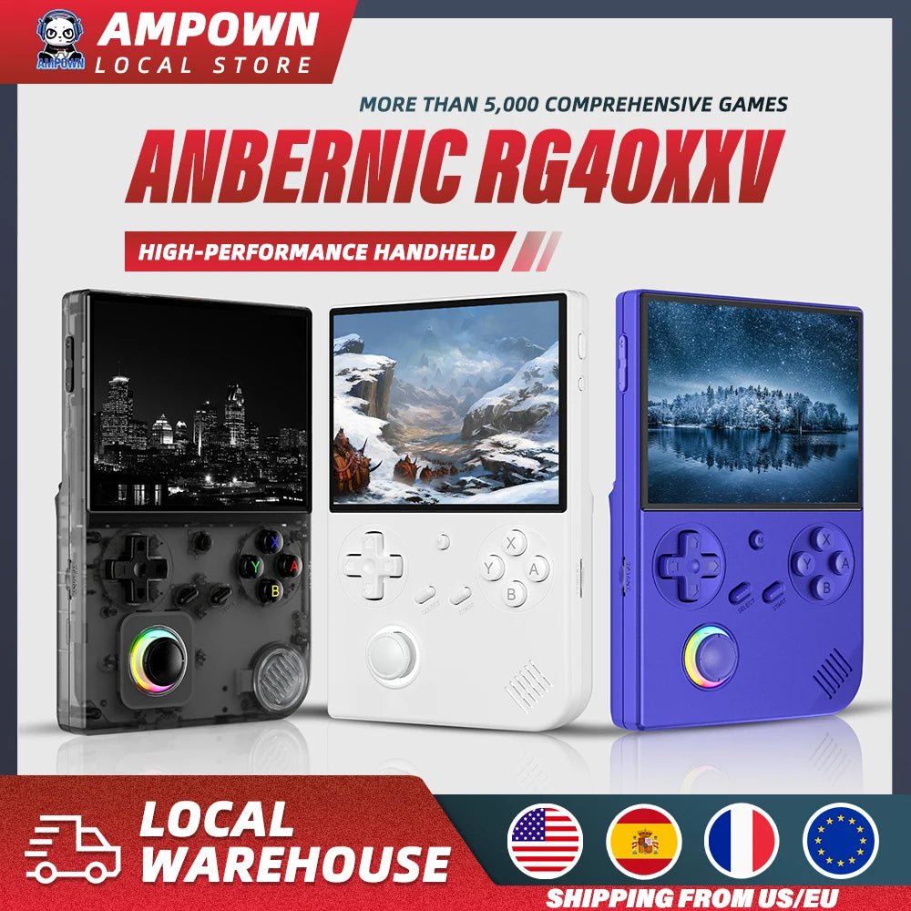 ANBERNIC RG 40XXV 4.0inch IPS Screen Retro Handheld Game Console Video Player Linux 5G WIFI Bluetooth 256G 300+ PSP Games Gift