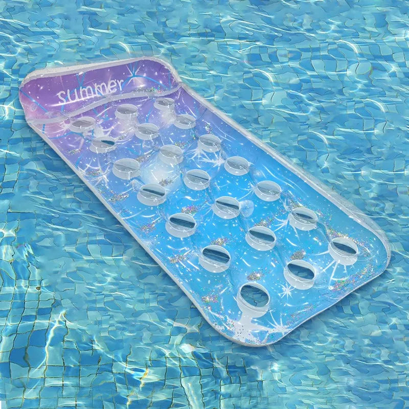 Versatile Inflatable Pool Foldable Water Hammock Lounger for Adults, Ideal for Swimming Pool, Beach, Water Activities