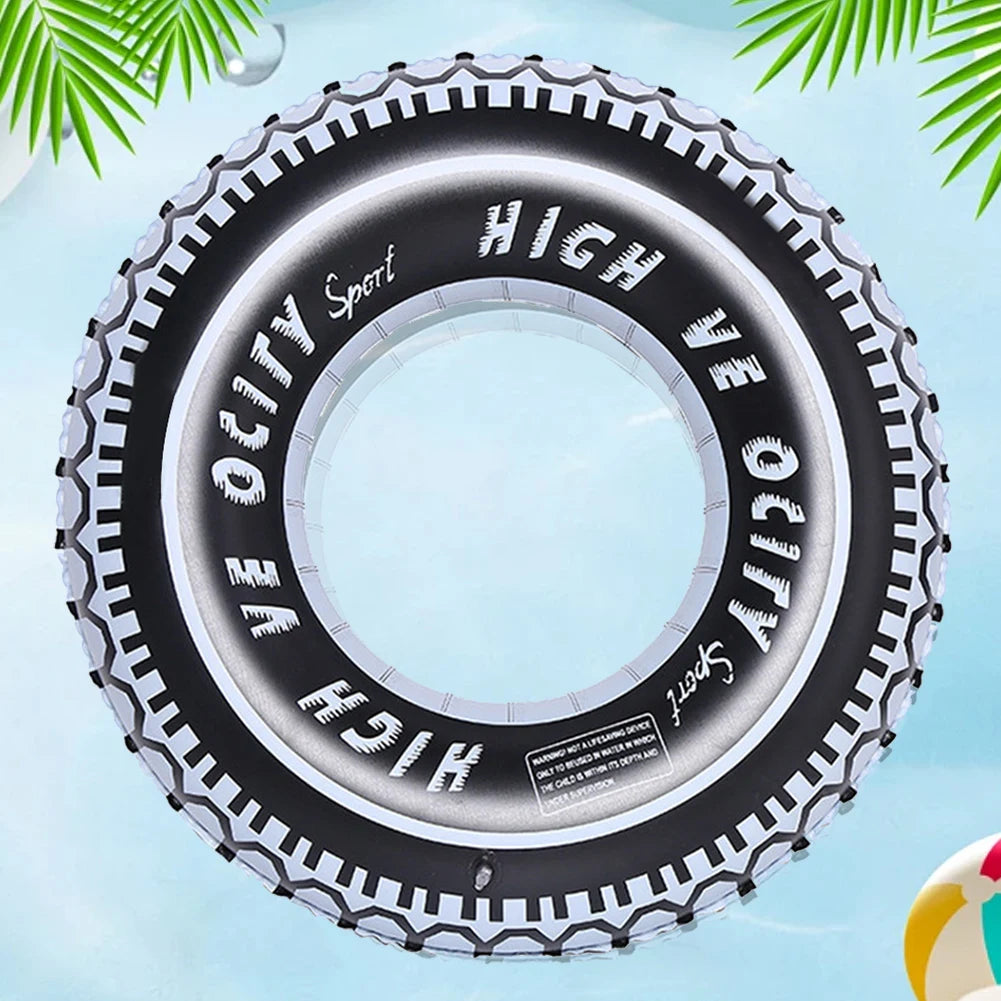 Inflatable Tire Swim Tube Pool Float Thickened Pool Floating Rings Inflatable Swimming Ring Air Mattress Water Play Beach Toys