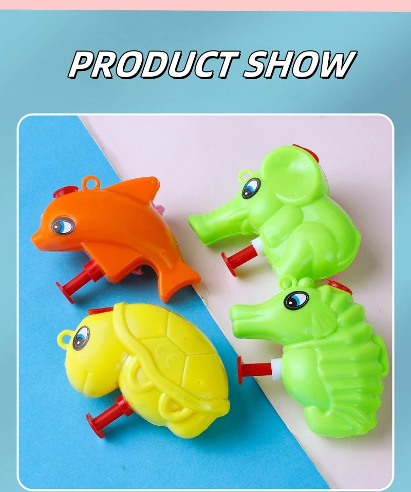 6-24PCS Water Toys Sand Beach Toys Mini Water Gun Cartoon Design Outdoor Game Summer Toys Sport Party Toys Gifts