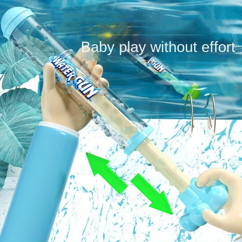 27cm Fireworks Spray Water Pull-Back Water Fighting Water Battle Pull-out Water Gun for Kids Playing and Swimming Beach Toys