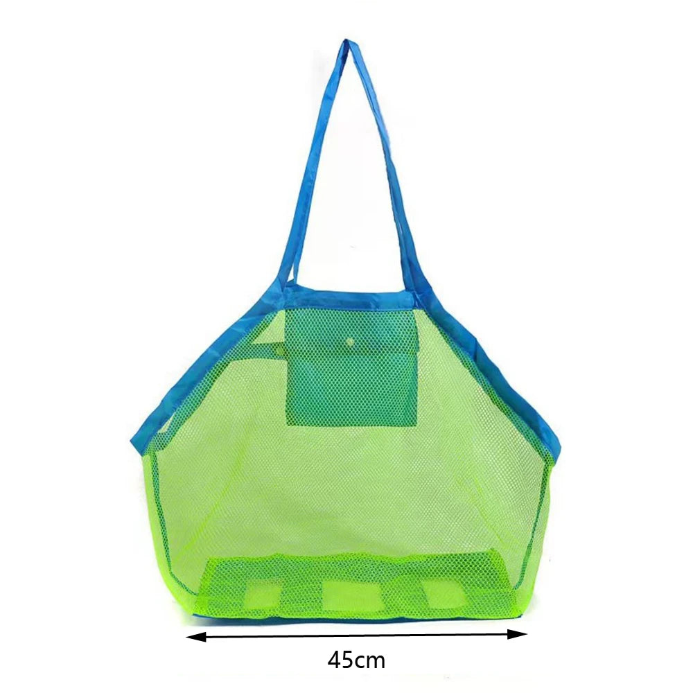 1pc Large Mesh Beach Bag, Beach Necessaries Family Beach Toys Shell Bag Toy Storage Bag Stay Away from Sand & Water
