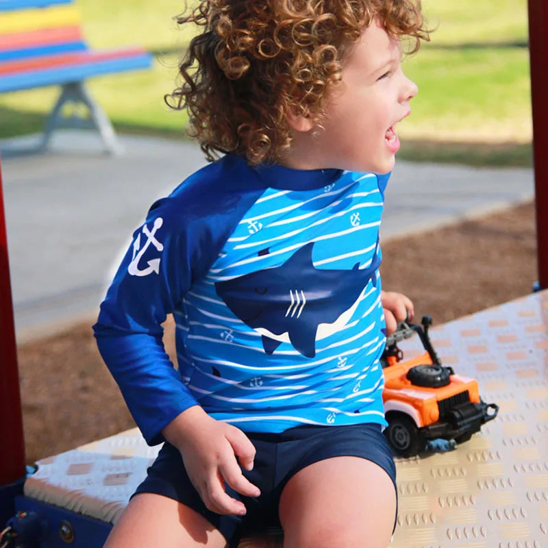 2025 New Boy Girl Swimwear Swim Suits Sun Protective Long Sleeve Children Swimsuits Children's Bathing Suit Kids Swimming Suits