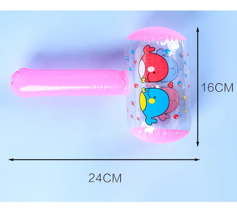 10Pcs Cute 3D Inflatable Hammer with Bell Pool Beach Toys for Kids Birthday Party Favors Baby Shower Gifts Treasure Goodie Bag