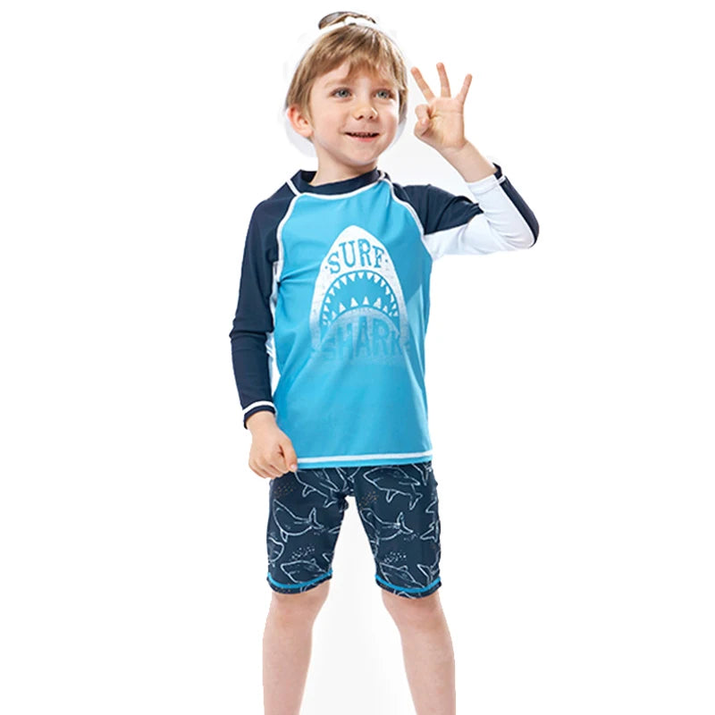 2025 New Boy Girl Swimwear Swim Suits Sun Protective Long Sleeve Children Swimsuits Children's Bathing Suit Kids Swimming Suits