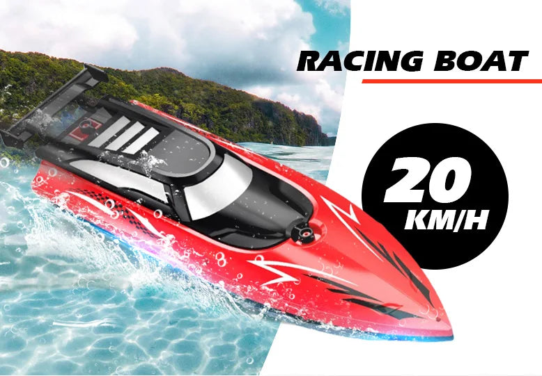 RC Battery Boat Ship 2.4Ghz High-Speed Remote Control Racing Ship Water Speed Boat Child Model Kids Boys Outdoor Pool Toys Gifts
