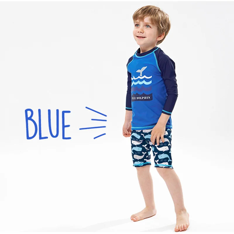 2025 New Boy Girl Swimwear Swim Suits Sun Protective Long Sleeve Children Swimsuits Children's Bathing Suit Kids Swimming Suits