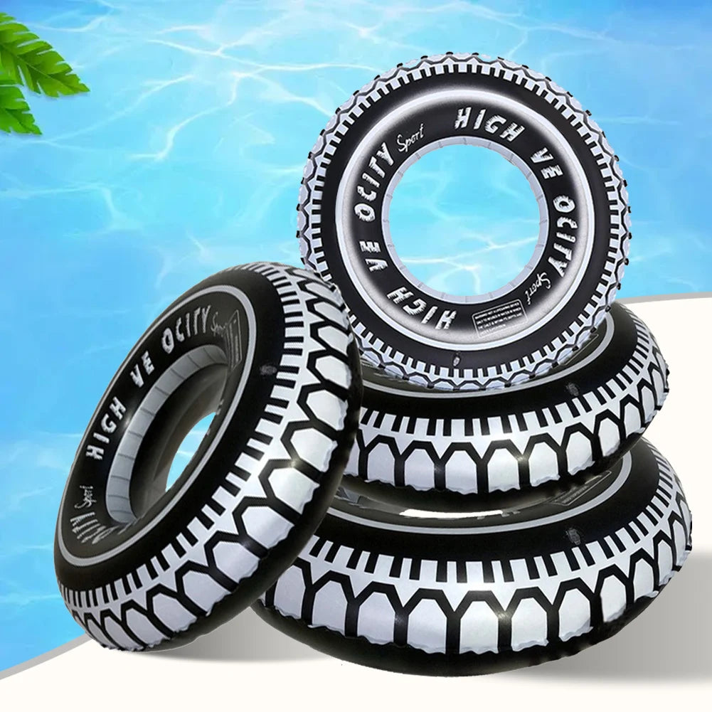 Inflatable Tire Swim Tube Pool Float Thickened Pool Floating Rings Inflatable Swimming Ring Air Mattress Water Play Beach Toys