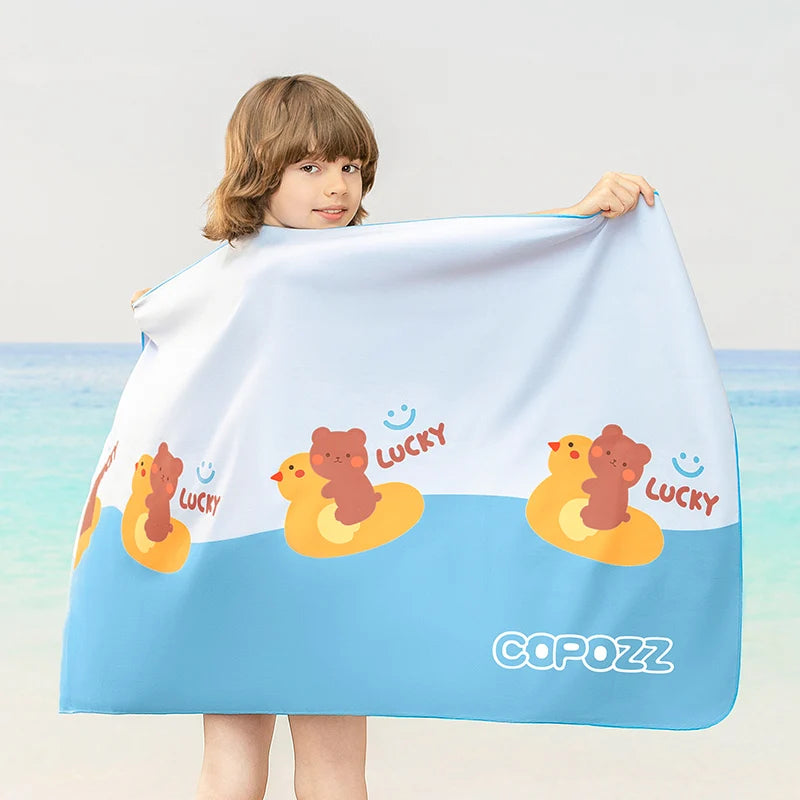 Surf Poncho Changing Towel Quick-Dry Microfiber Beach Blanket Bath Towel Swimming Pool Towel Beach Poncho for Kids Children