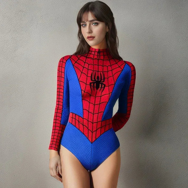 Spider Women Swimsuit Swimwear Spiderman Costumes Swimsuit for Women One-piece Swimsuits Jumpsuit Spider-Man Cosplay Bodysuit