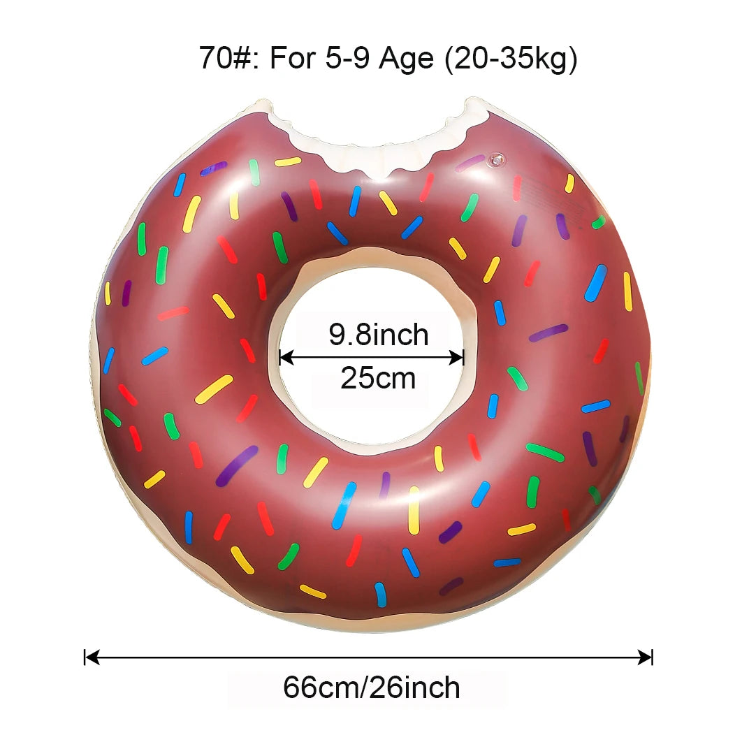 Inflatable Doughnut Swimming Ring,Beach Toys Pool Floats for Kids, Pool Swim Floaties for Adults
