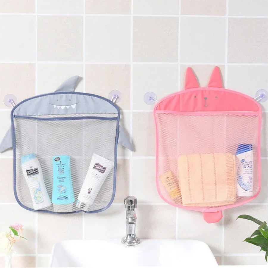 Baby Bath Toys Organizer Quick Dry Toddlers Mesh Net Bag for Bathroom Toy Storage Cartoon Shape Sand Beach Toys Storage Holder