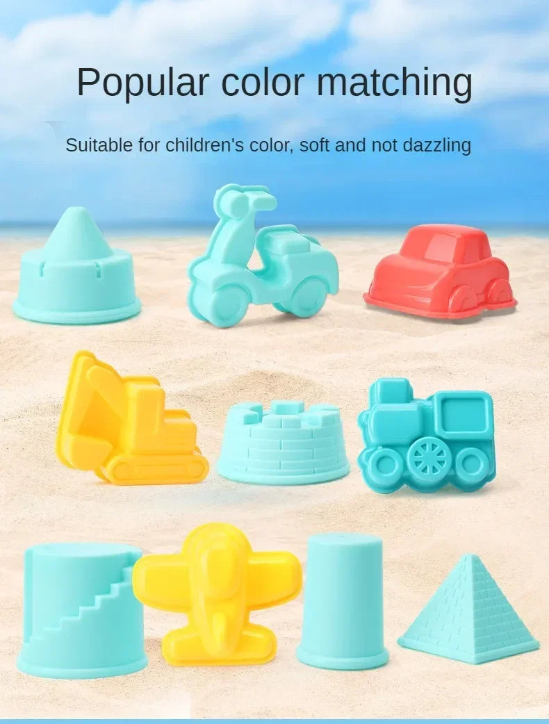 Summer Beach Set Toys For Kids Digging Sand Plastic Bucket Watering Bottle Shovels Children Beach Water Game Toys Tools
