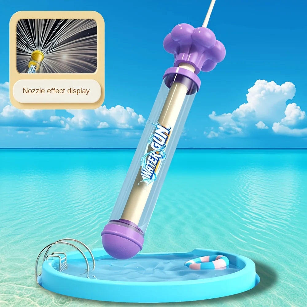 27cm Fireworks Spray Water Pull-Back Water Fighting Water Battle Pull-out Water Gun for Kids Playing and Swimming Beach Toys
