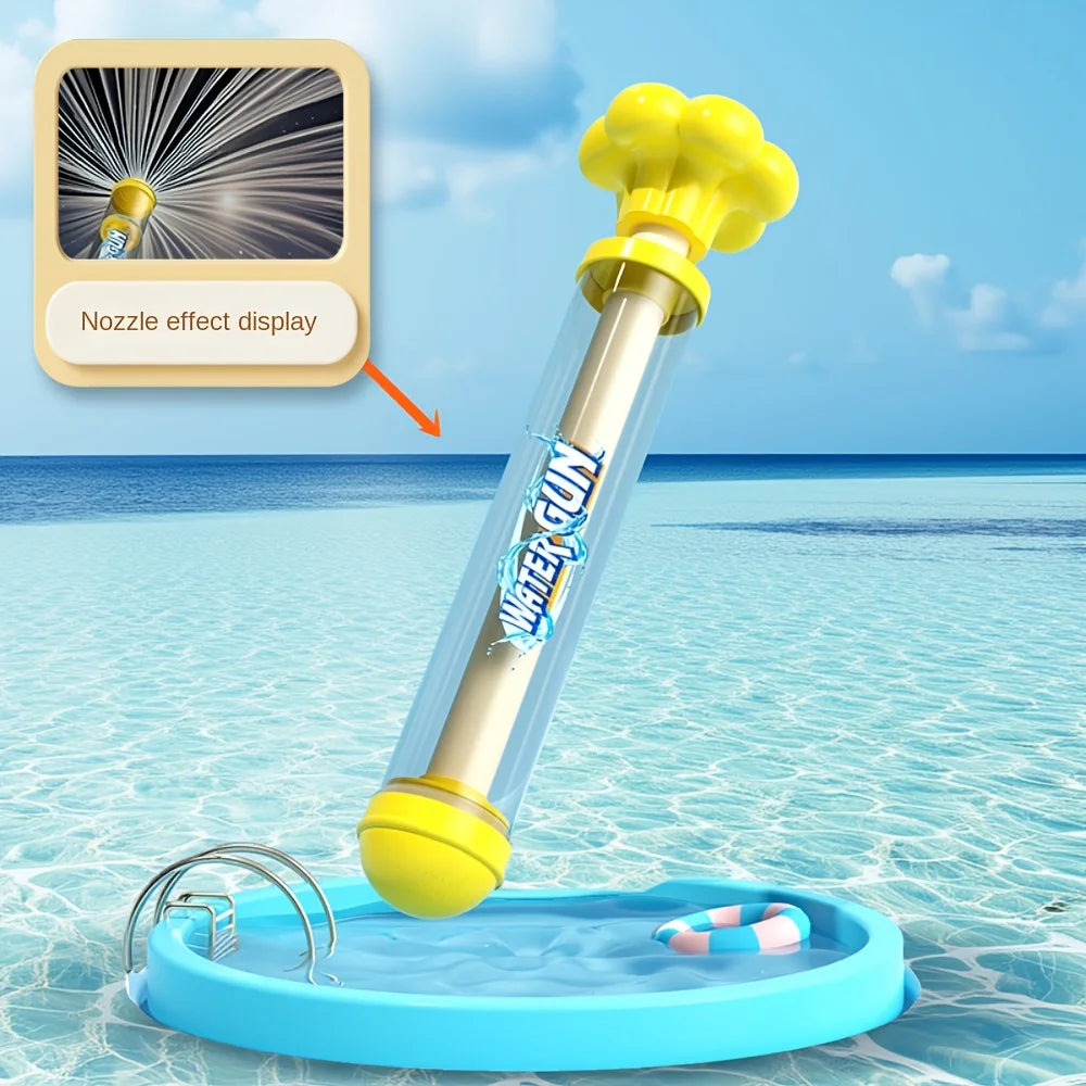 27cm Fireworks Spray Water Pull-Back Water Fighting Water Battle Pull-out Water Gun for Kids Playing and Swimming Beach Toys