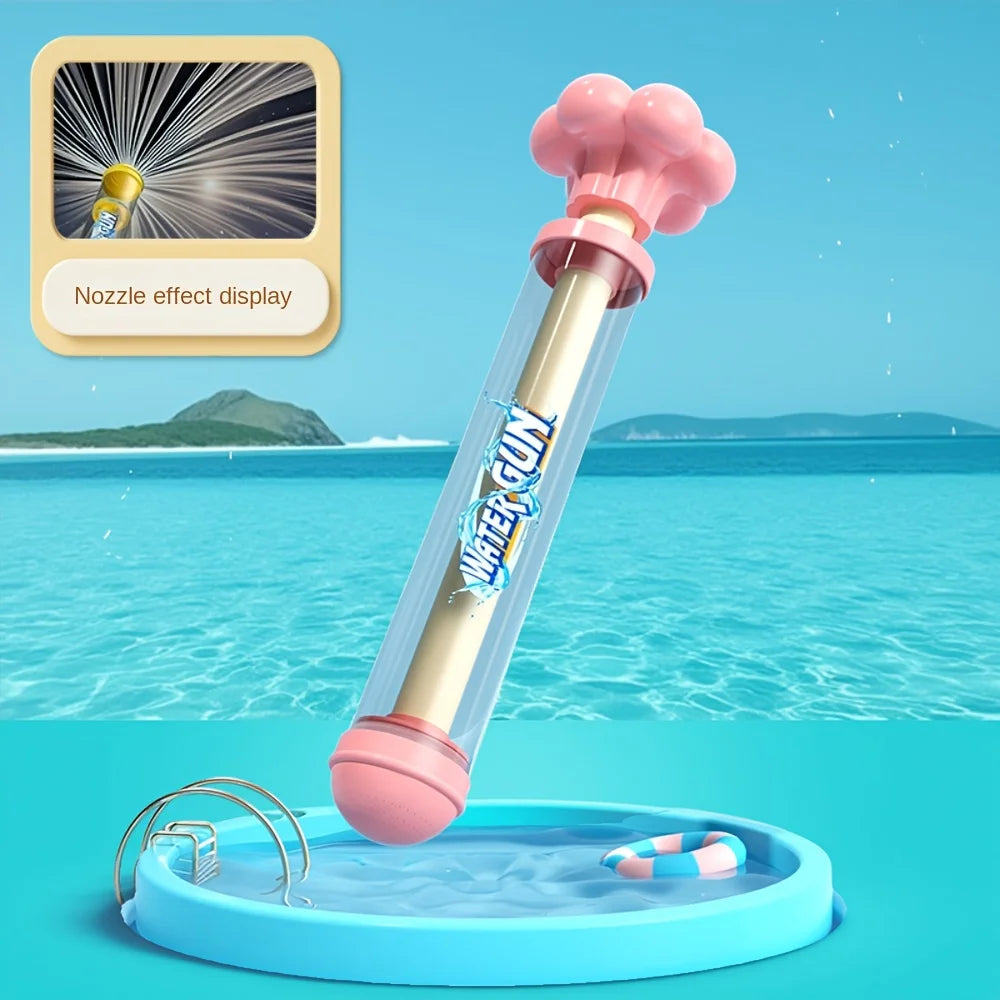 27cm Fireworks Spray Water Pull-Back Water Fighting Water Battle Pull-out Water Gun for Kids Playing and Swimming Beach Toys