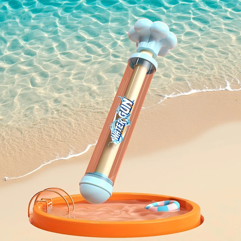 27cm Fireworks Spray Water Pull-Back Water Fighting Water Battle Pull-out Water Gun for Kids Playing and Swimming Beach Toys