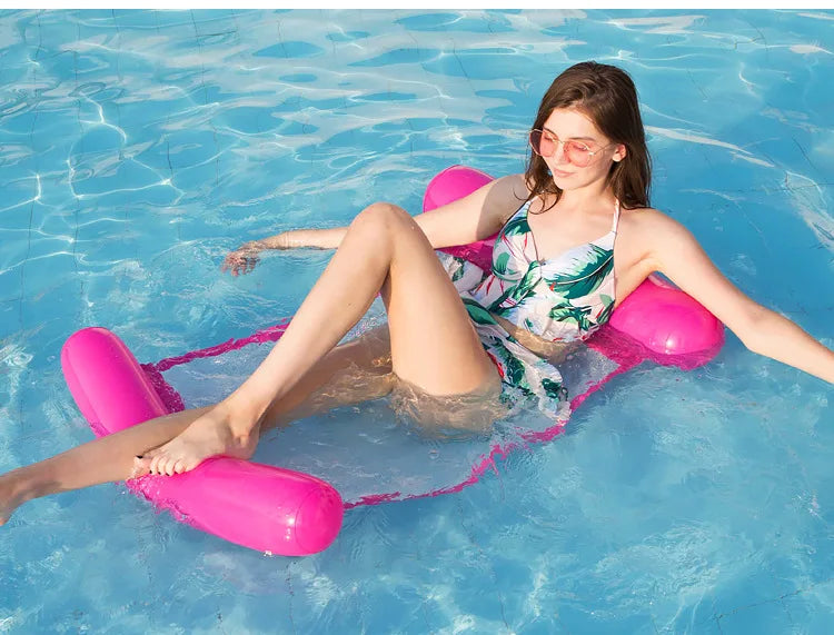 2023 New Water Hammock Recliner Inflatable Floating Swimming Mattress Sea Swimming Ring Pool Party Toy Lounge Bed For Swimming