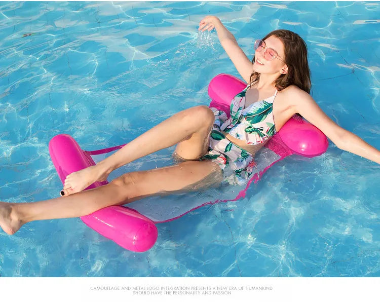 2023 New Water Hammock Recliner Inflatable Floating Swimming Mattress Sea Swimming Ring Pool Party Toy Lounge Bed For Swimming
