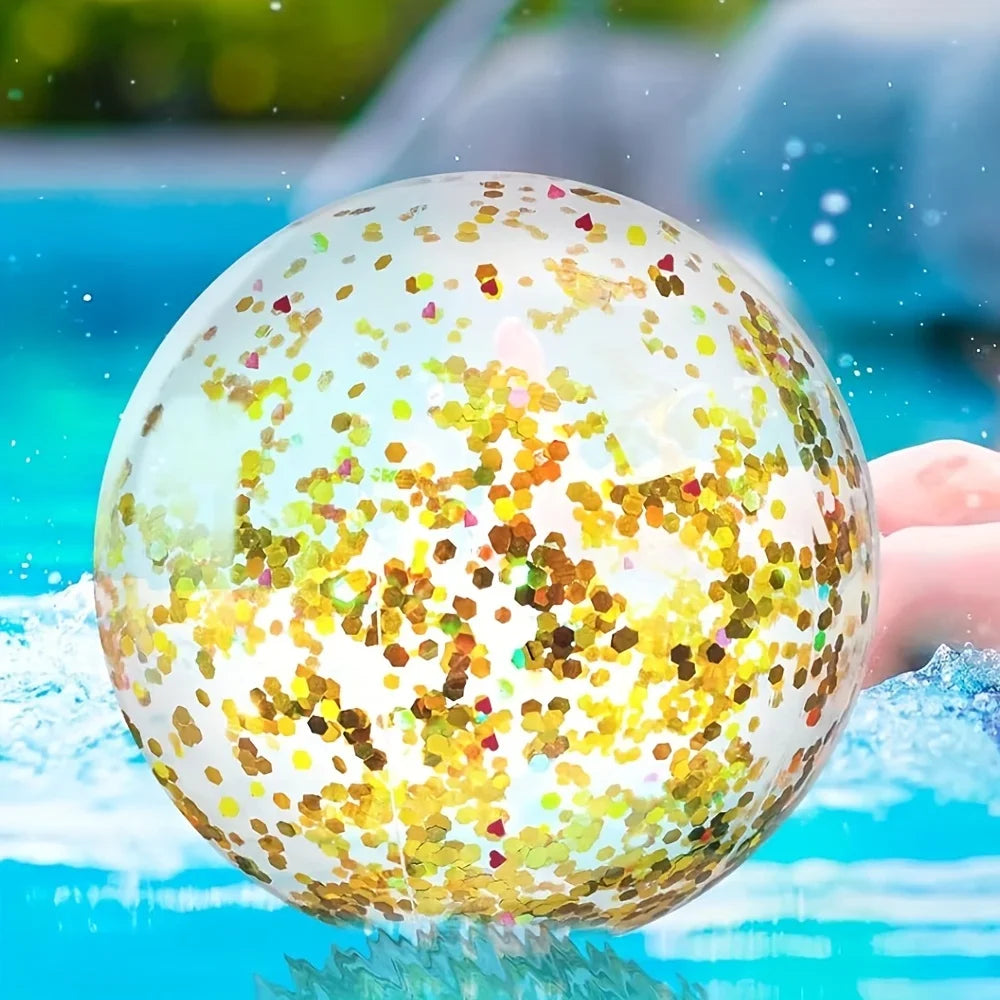 1pc Inflatable Beach Ball PVC Sequin Bal Summer Beach Swimming Pool Party Water Sports Fun Accessories