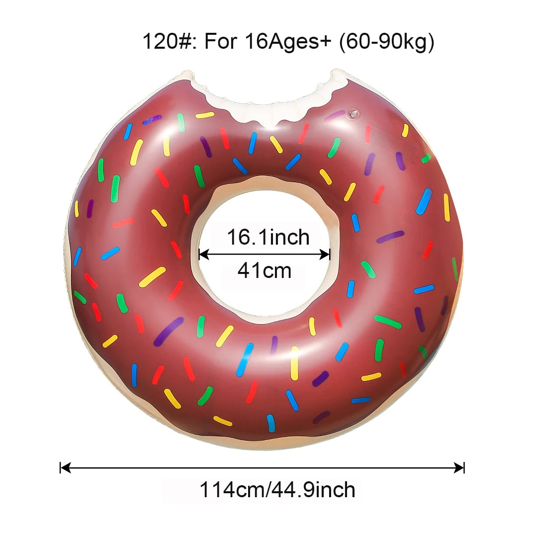 Inflatable Doughnut Swimming Ring,Beach Toys Pool Floats for Kids, Pool Swim Floaties for Adults