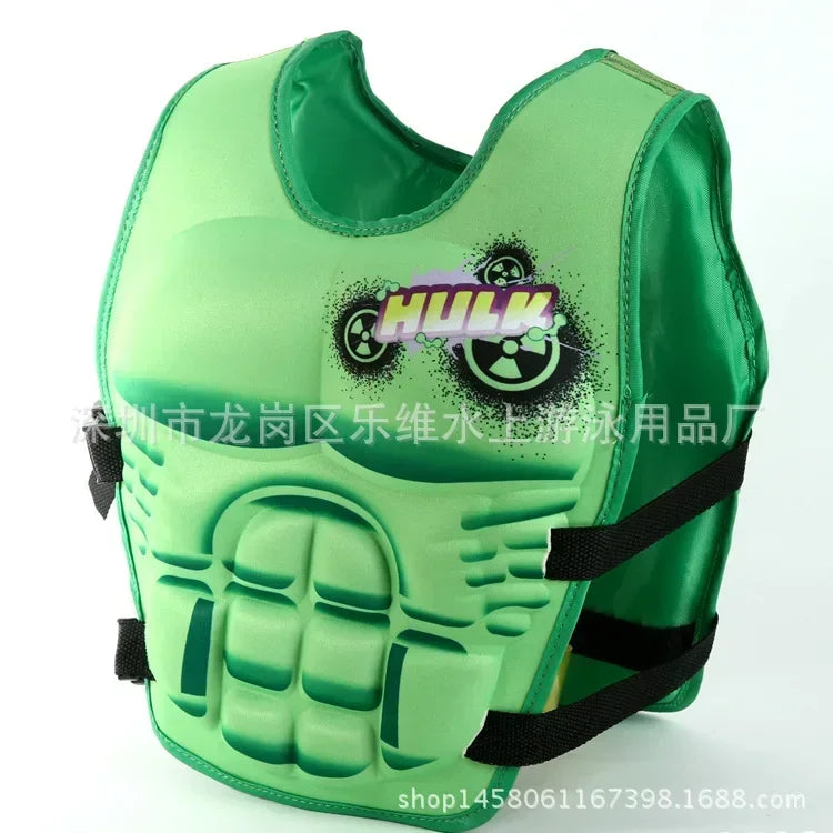Marvel Avengers Cartoon Children Buoyancy Swimsuit Iron Man Spider-Man Hulk Captain America Buoyancy Swimsuit Gifts