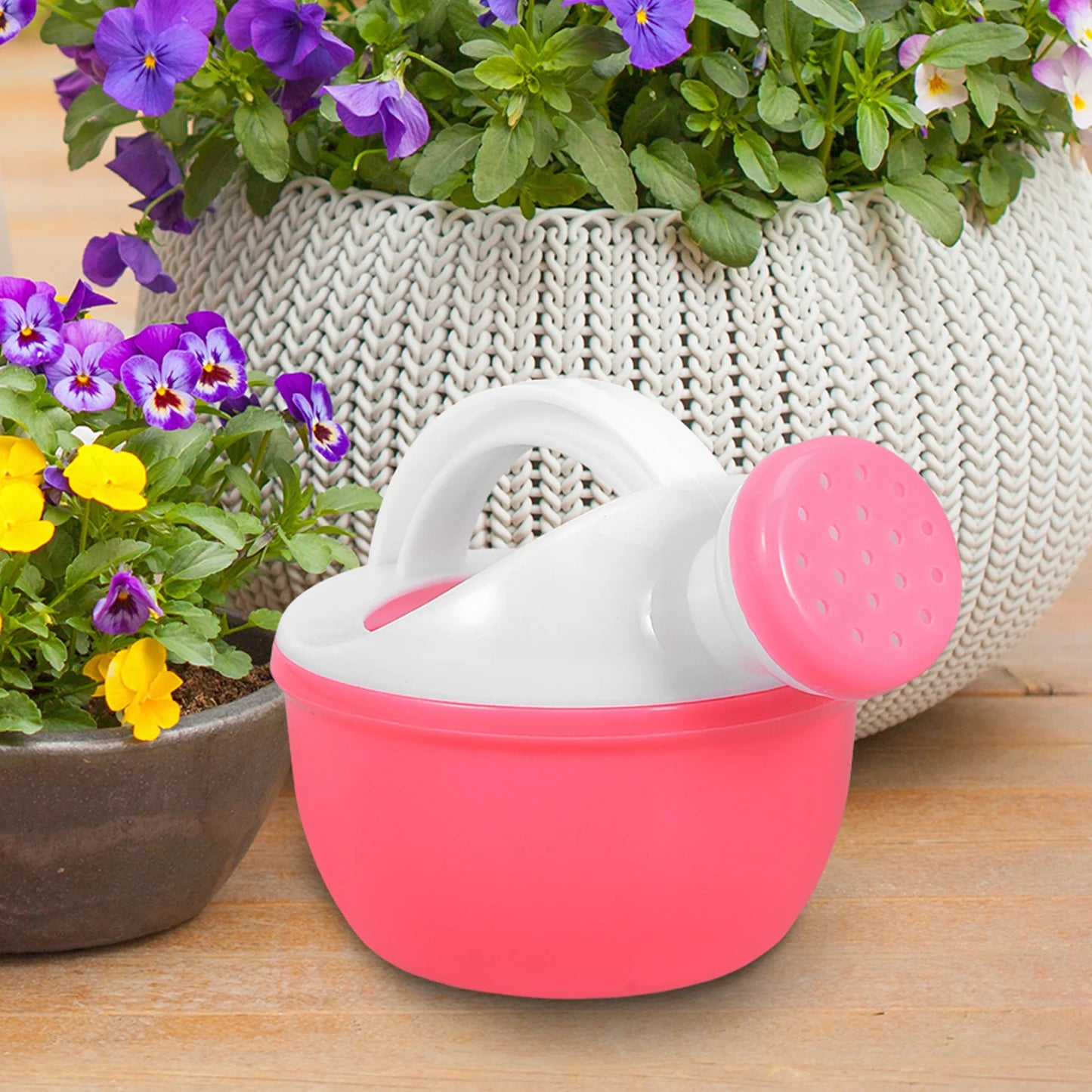 2 Pcs Water Kettle Watering Cans for Boys Small Plant Plastic Garden Sports Kids Bathing Beach Toys Baby