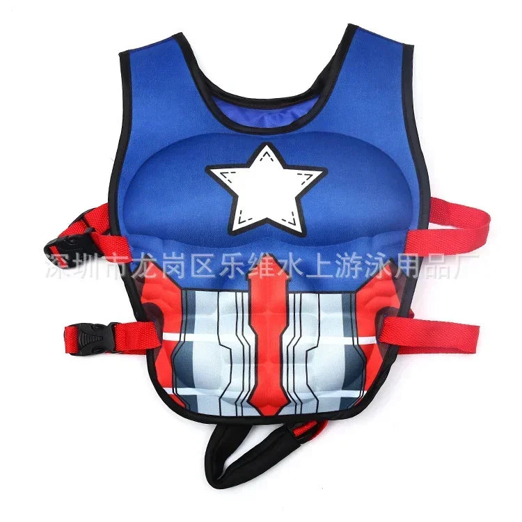 Marvel Avengers Cartoon Children Buoyancy Swimsuit Iron Man Spider-Man Hulk Captain America Buoyancy Swimsuit Gifts