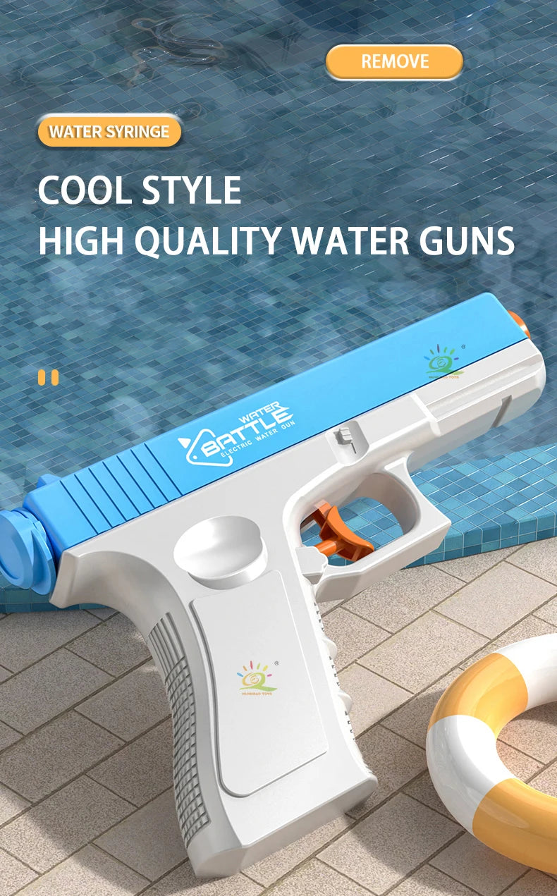 HUIQIBAO 2025 Water Gun Pistol Shooting Toy Automatic Summer Outdoor Play Water Sports Beach Toys For Boys Adults Gift