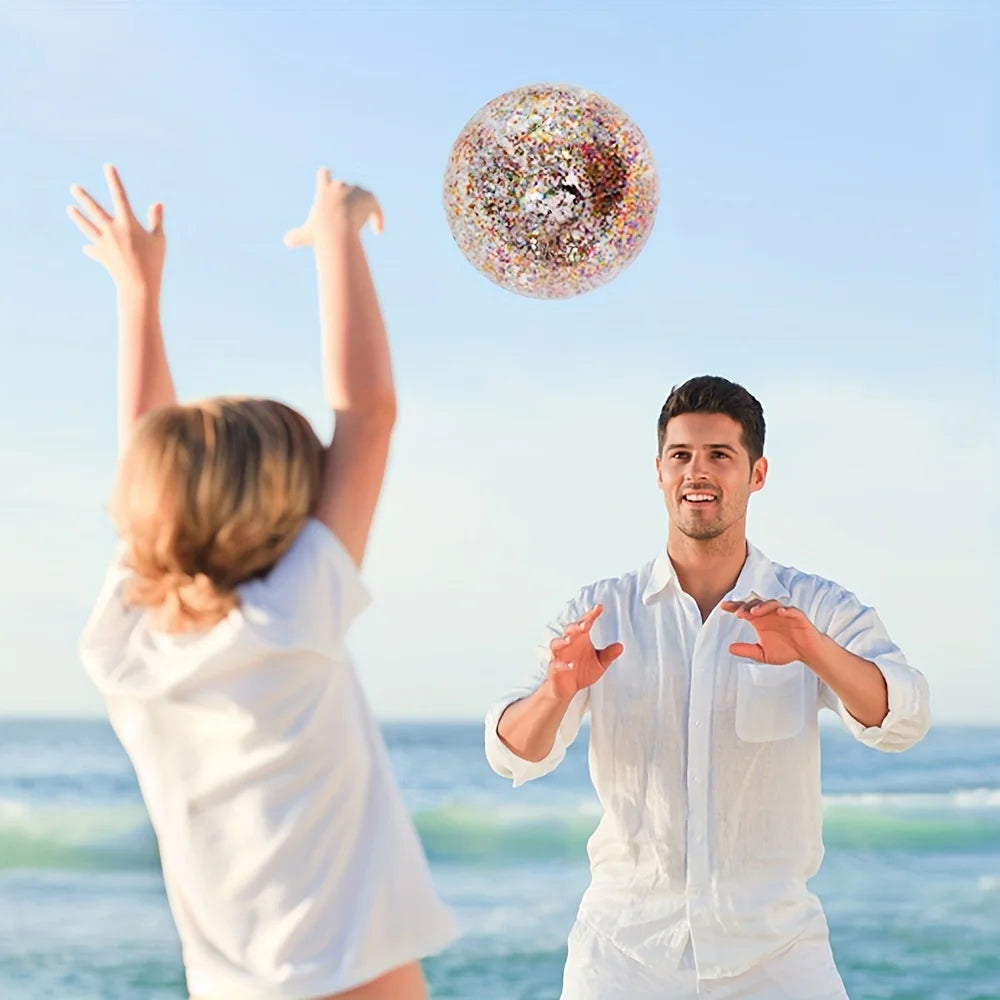 1pc Inflatable Beach Ball PVC Sequin Bal Summer Beach Swimming Pool Party Water Sports Fun Accessories