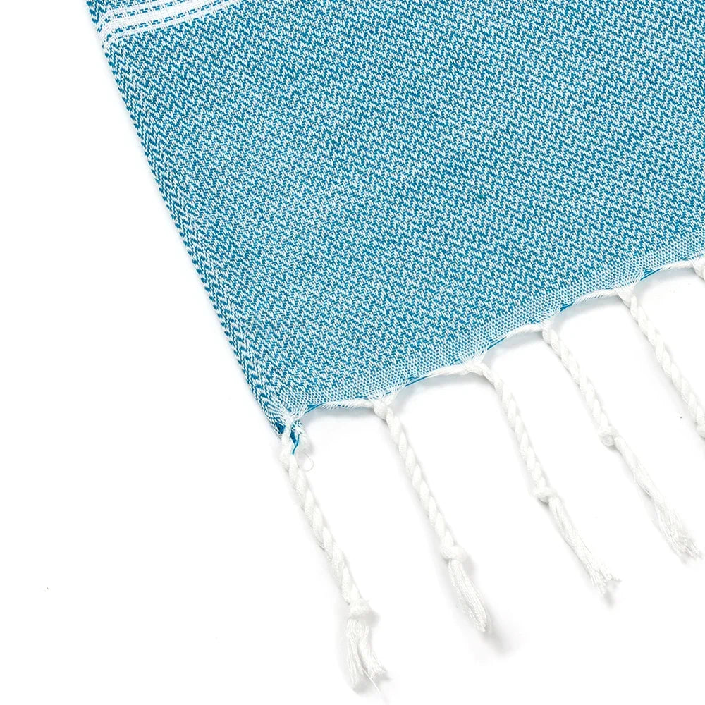 Cotton Turkish Beach Towel Turkish Sports Bath Towel with Tassels Holiday Towels Soft Absorbent Quick Drying Towels Easy Care