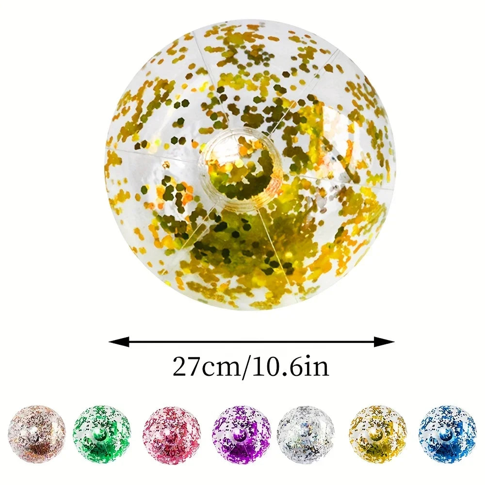 1pc Inflatable Beach Ball PVC Sequin Bal Summer Beach Swimming Pool Party Water Sports Fun Accessories
