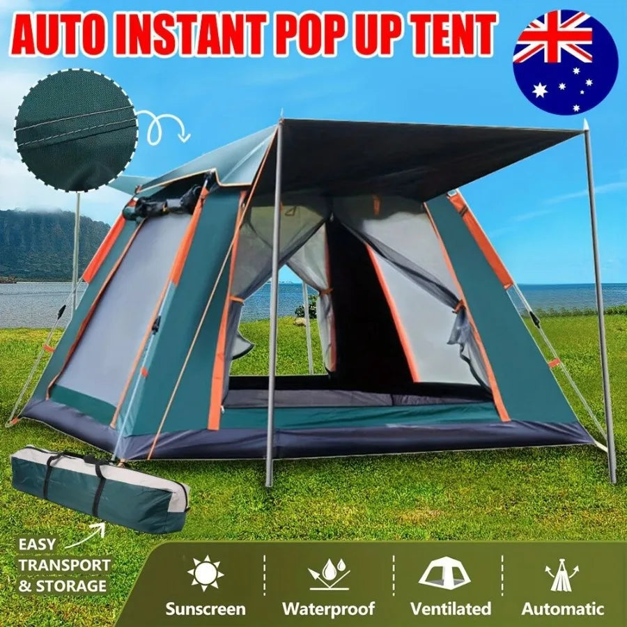 23 Person Camping Tent Outdoor Foldable Waterproof Tent with 2 Mosquito Nets Windows Carrying Bag for Hiking Climbing Adventure