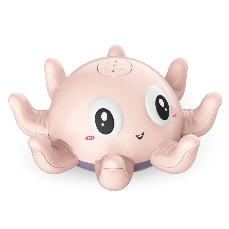 Electric Octopus Bath Toy with LED Lights & Music - Auto Water Sprinkler, BPA-Free Baby Bath Time Toy for Toddlers (Pool Gift)