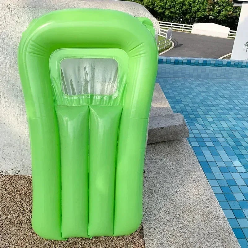 Inflatable Pool Floating Seat Swimming Ring Water Hammock Swimming Circle Pool  Water Play Tube Equipment.with 1 Manual Air Pump