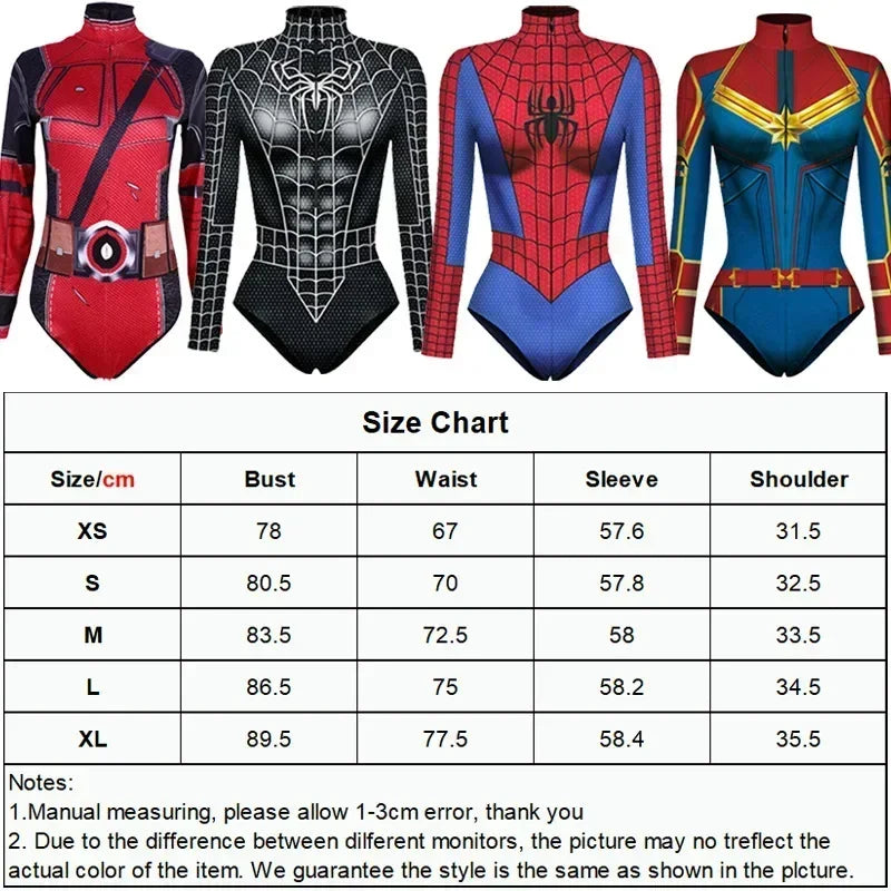 Spider Women Swimsuit Swimwear Spiderman Costumes Swimsuit for Women One-piece Swimsuits Jumpsuit Spider-Man Cosplay Bodysuit