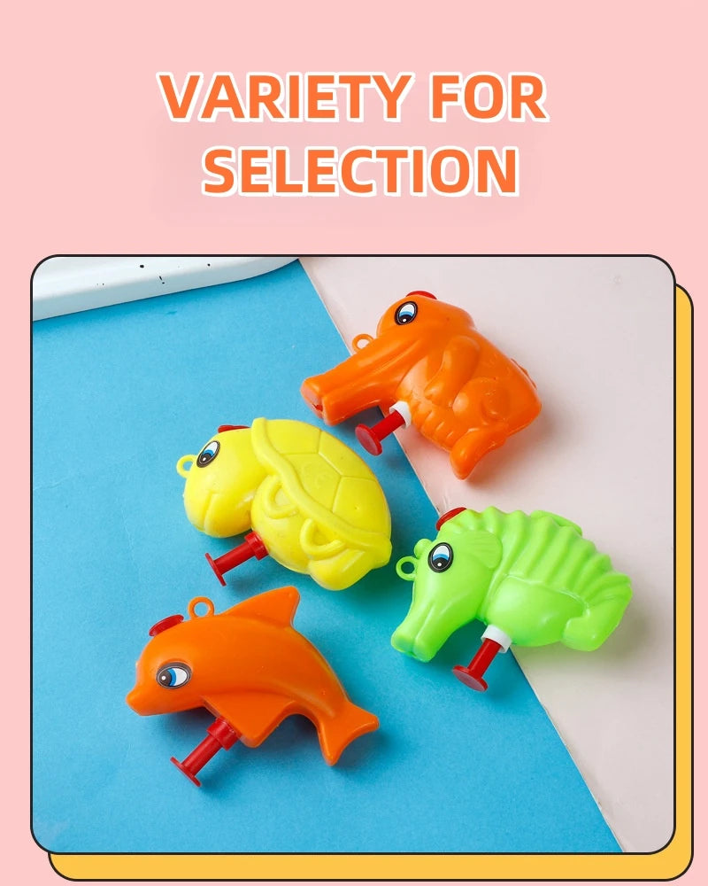 6-24PCS Water Toys Sand Beach Toys Mini Water Gun Cartoon Design Outdoor Game Summer Toys Sport Party Toys Gifts