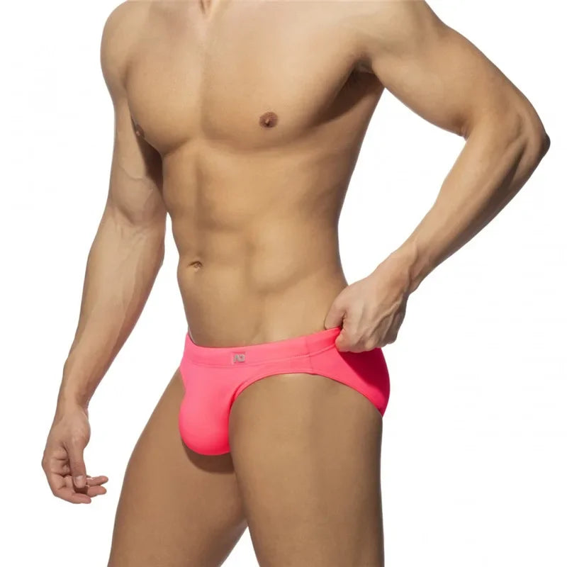 Solid Push up Men Neon Swim Bikni Brief Trunks Unerwear Sexy Swimwear Beach Surf Shorts Swimsuit Bathing Suit Sunga Panties