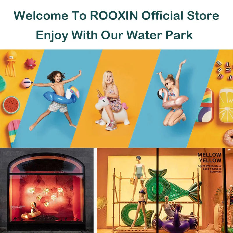 Rooxin Water Hammock Children Swim Ring Tube Water Inflatable Float For Kids Swimming Circle Pool Bathtub Water Play Swim Tube