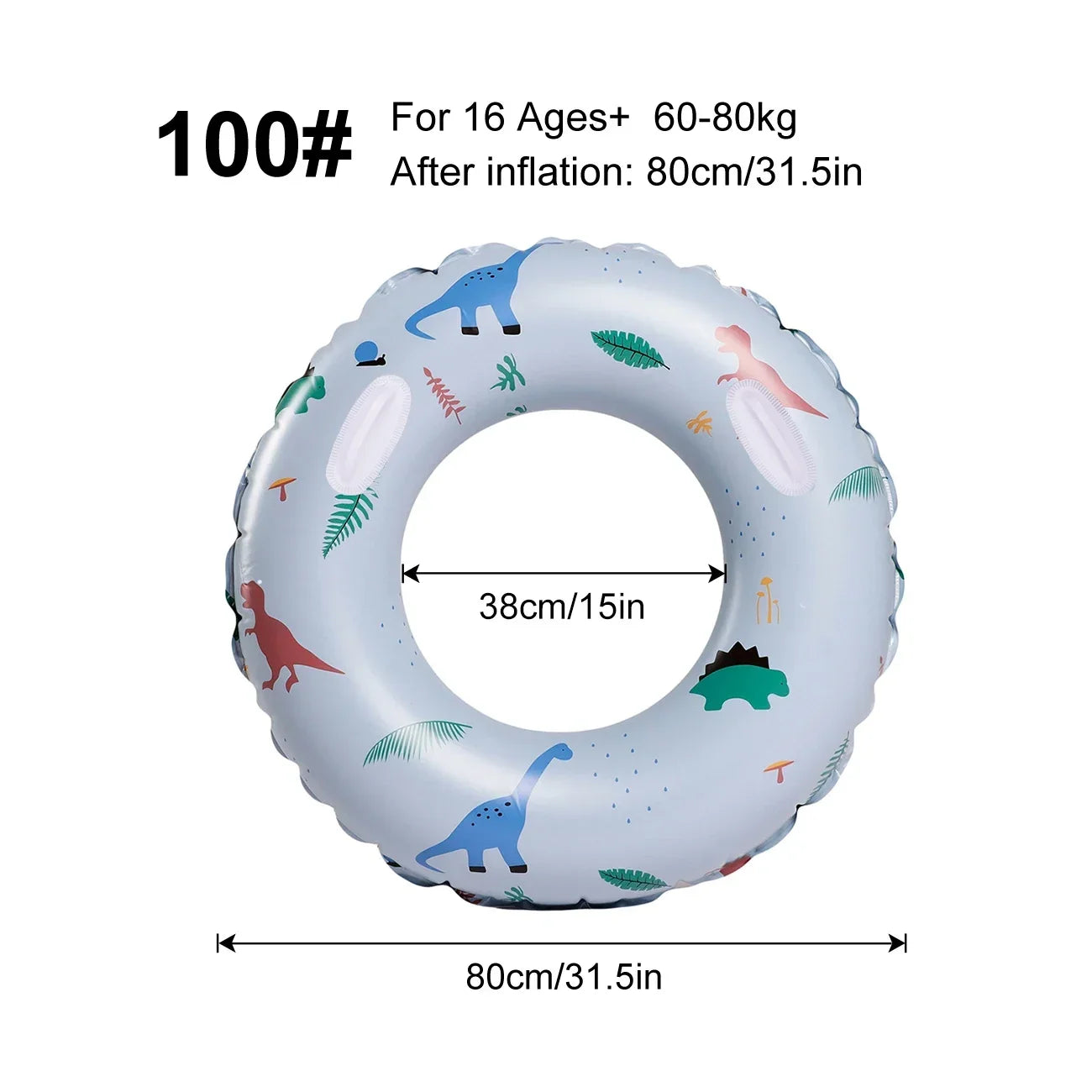 Dinosaur Inflatable Pool Floats for Adults,Summer Swiming Ring Beach Toys Pool Floaties for Kids,Inner Tubes for Floating