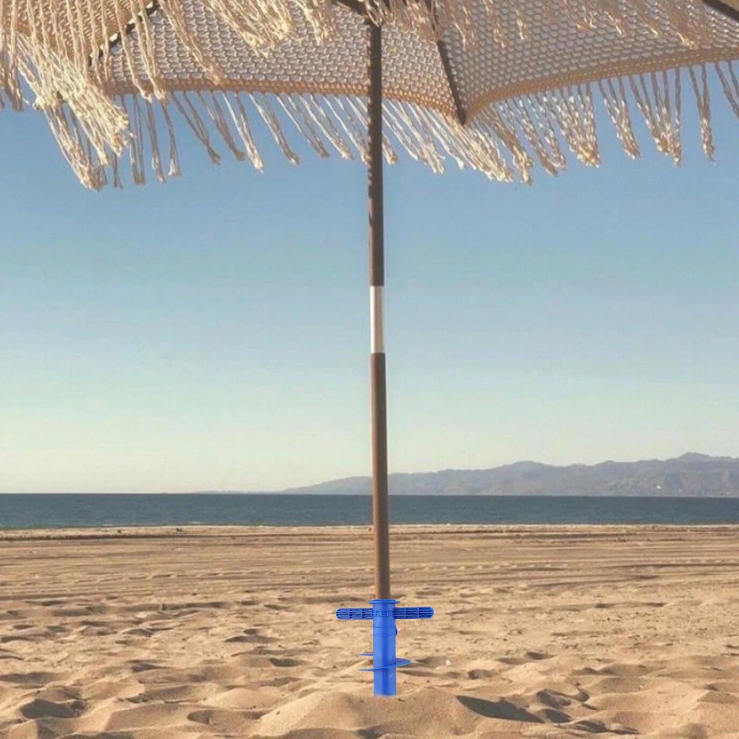 1PC Umbrella Base Adjustable Plastic Sun Beach Patio Sand Ground Fixing Tools Anchor Stand Spike Auger Keep Holder Garden Access