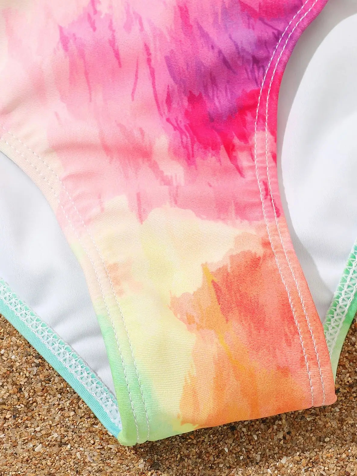 4 Pieces Bikinis Set Top & Skirt 2025 Girls Swimsuit Kids Swimwear Female Children Bathers Bathing Swimming Swim Suit Beachwear