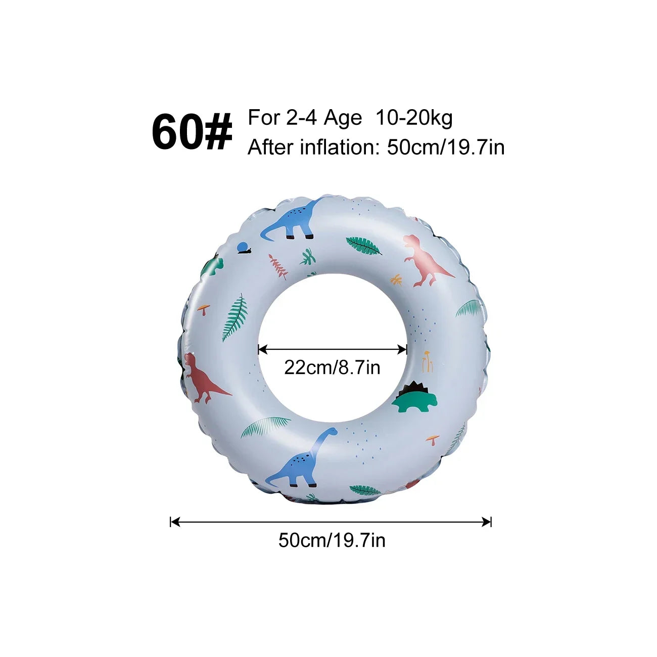 Dinosaur Inflatable Pool Floats for Adults,Summer Swiming Ring Beach Toys Pool Floaties for Kids,Inner Tubes for Floating