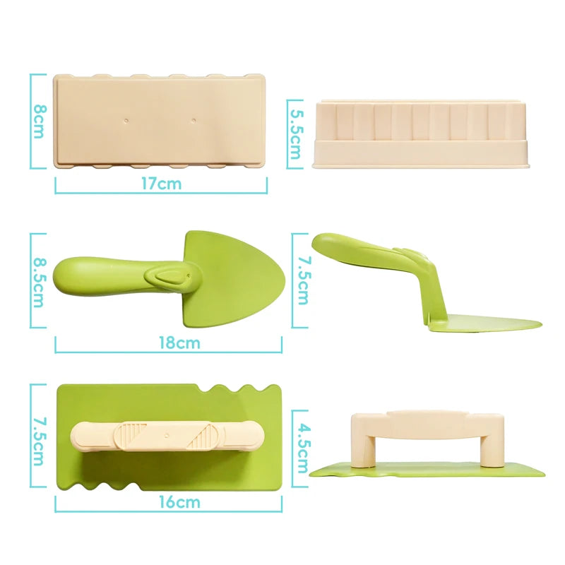 3PCS/Set Sand Beach Toys Fun Brick Maker Summer Outddor Beach Build Sand Castle Mold Digging Shovel Tools Children Birthday Gift