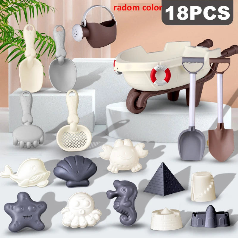 Beach Sand Toys for Kids Travel Beach Toys for Toddler 3-10 Sandbox Dump Truck, Dinosaur Sand Molds Sand Castle Kit Shovel Sieve
