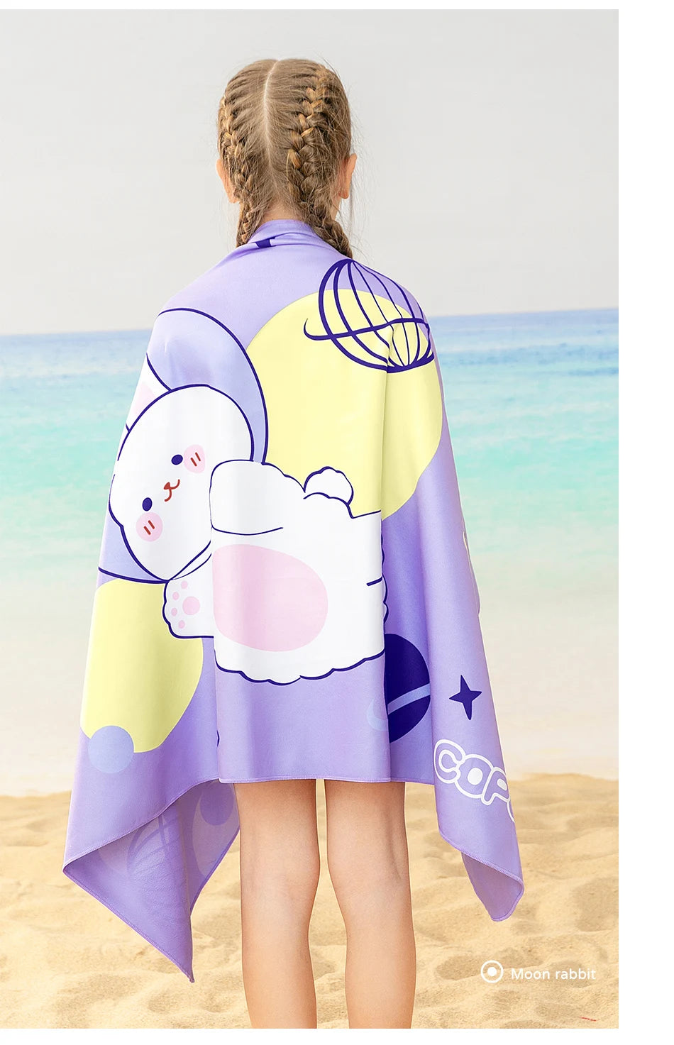 Surf Poncho Changing Towel Quick-Dry Microfiber Beach Blanket Bath Towel Swimming Pool Towel Beach Poncho for Kids Children