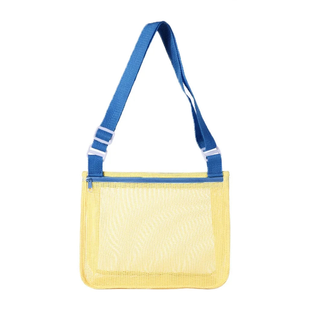 Foldable Beach Mesh Bag Children Sand Away Protable Kids Beach Toys Clothes Bags Storage Organizers Women Cosmetic Makeup Bag