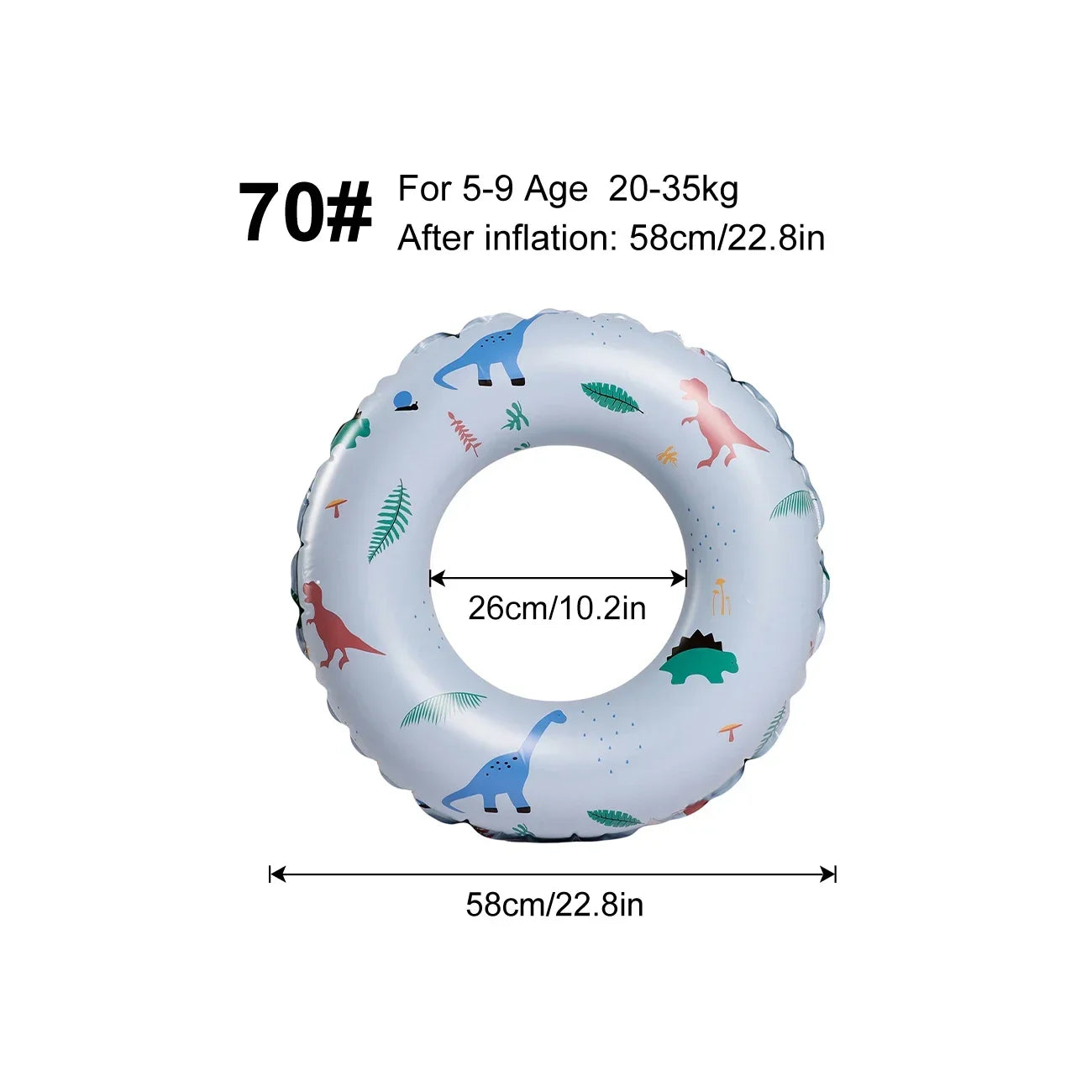 Dinosaur Inflatable Pool Floats for Adults,Summer Swiming Ring Beach Toys Pool Floaties for Kids,Inner Tubes for Floating