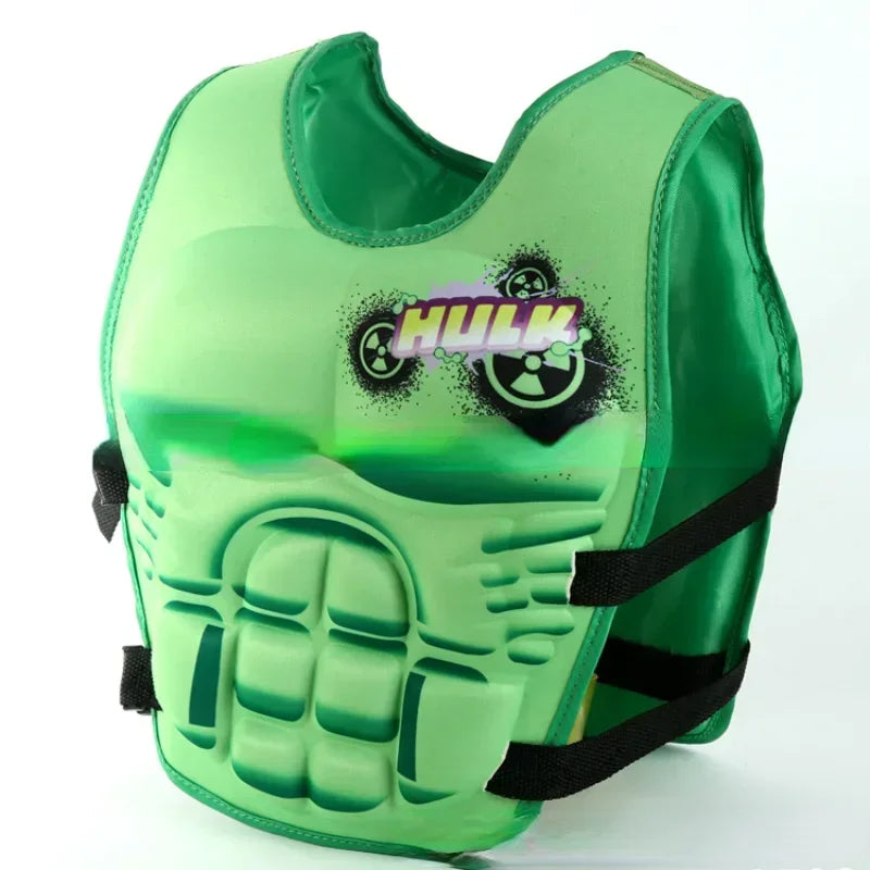 Marvel Avengers Cartoon Children Buoyancy Swimsuit Iron Man Spider-Man Hulk Captain America Buoyancy Swimsuit Gifts